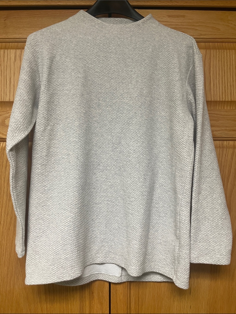 Lands' End Women's Cream Waffle-Knit Crewneck Pullover - Size Medium